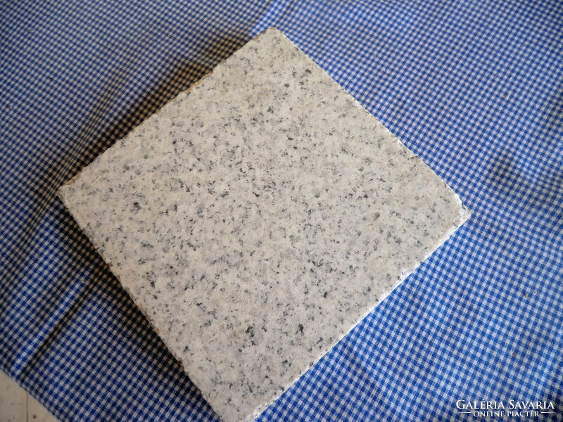 Marble slab gray 15x15x1.5 cm for pedestal