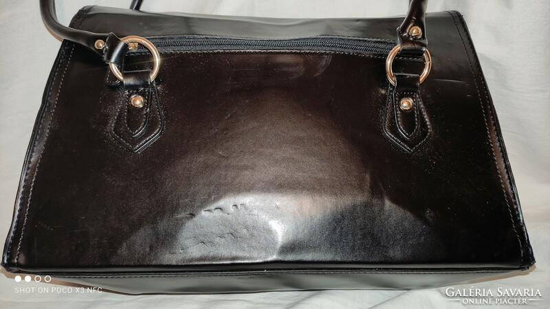 Price drop!!!! Vintage picard women's bag black shiny leather