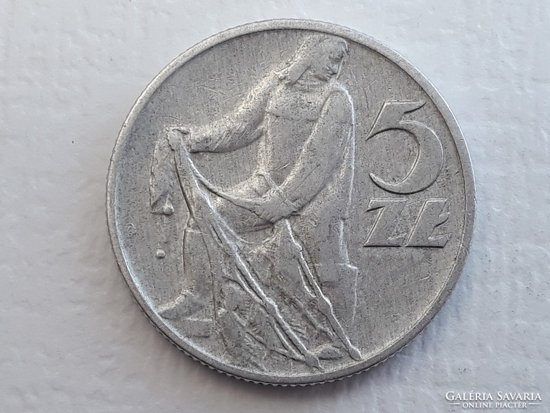 Lengyelország 5 Zloty 1959 érme - Lengyel 5 Zlote ZL 1959 külföldi pénzérme