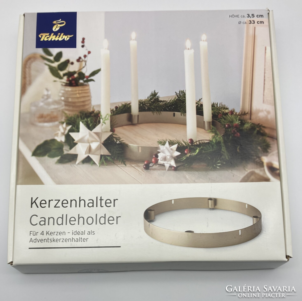 Advent wreath, Christmas candle holder, in original new box. Tchibo