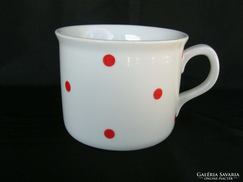 Zsolnay porcelain large mug with red dots