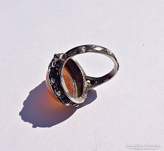 Karneol köves ezüst gyűrű