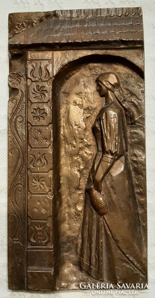 Nagy János bronz falikép, kisplasztika