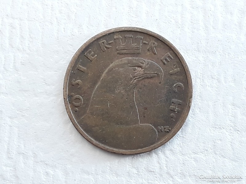 Austria 1 groschen 1929 coin - Austrian 1 groschen 1929 foreign coin