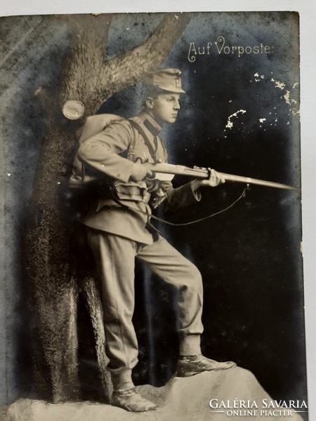 Régi képeslap 1916 katona fotó fénykép I. vh. levelezőlap