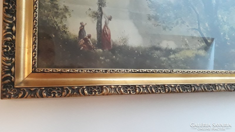 Picture frame with sheet size with gilding with a frame size of 50 x 69 cm