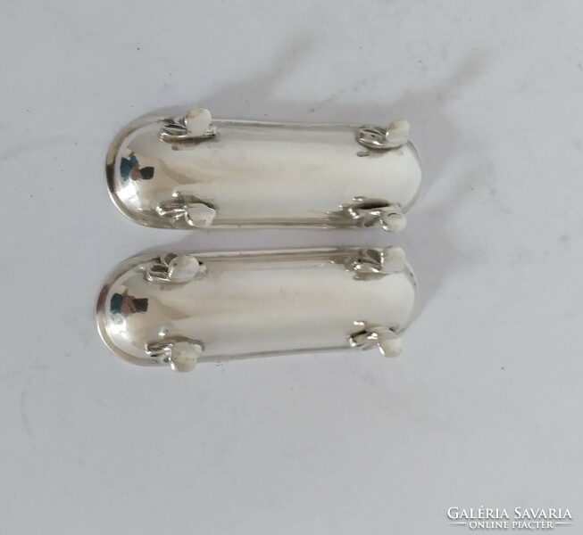 Silver toothpick holder, pair of toothpick holders
