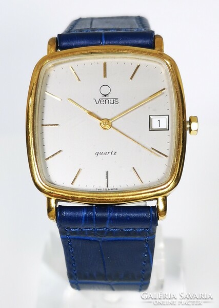 Elegant venus Swiss quartz watch with eta structure from the 1970s! With Tiktakwatch service card!