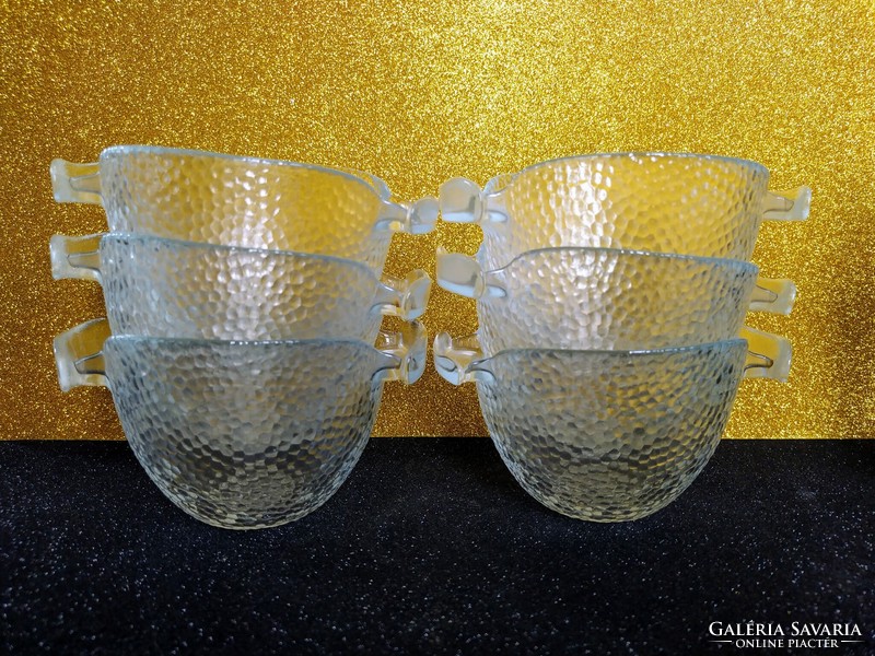 6-piece Japanese glass dessert set