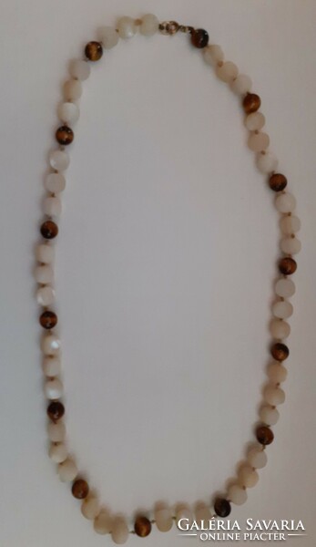 Old rare beautifully crafted bunch of spherical mother-of-pearl necklace with secure clasp