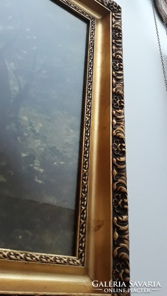 Picture frame with sheet size with gilding with a frame size of 50 x 69 cm