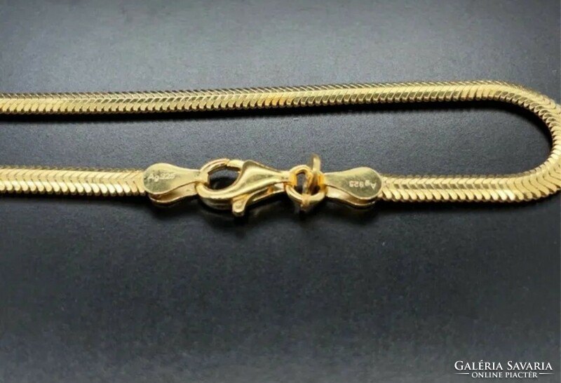 Wonderful silver snake chain, 14k gold-plated, 925, new