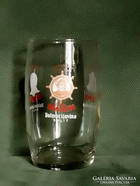 Three retro Yugoslav Dalmatian blown glass wine glasses 2 dl split Dalmatian nostalgia