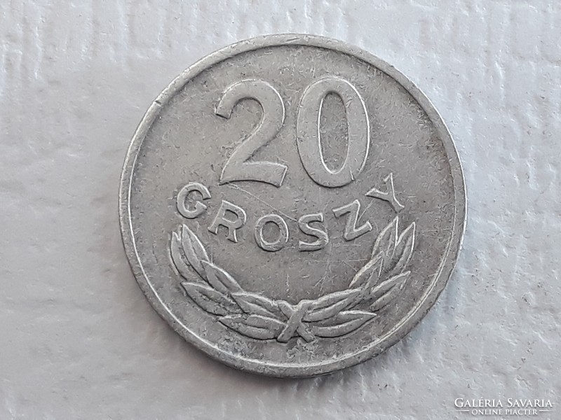 Lengyelország 20 Groszy 1962 érme - Lengyel 20 Groszy 1962 külföldi pénzérme