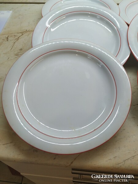 Porcelán tányér 6 dbeladó! Kahla piros szegélyű porcelán tányér