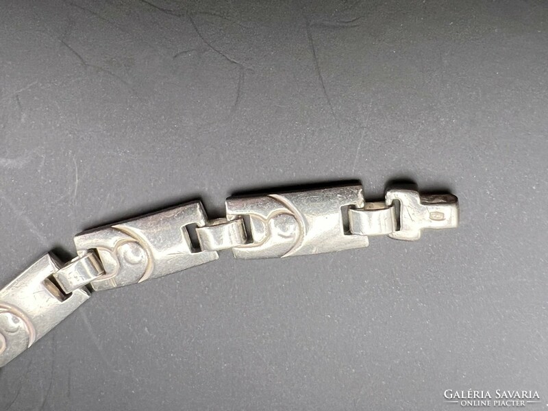 Elegant silver men's bracelet