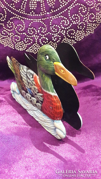 Duck napkin holder, hunting table decoration (l3144)