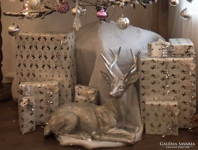 Huge Christmas deer statue