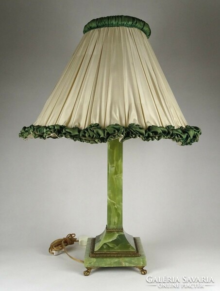 1L269 antique lion's foot green marble table lamp 60 cm