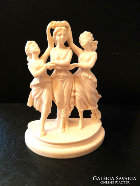 Alabaster sculpture group of dancing women