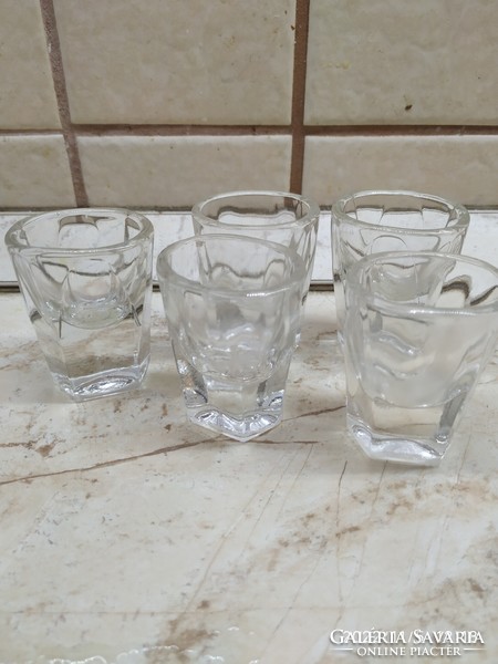 Art deco luxury, liqueur, short drink, thick-walled glass 6 pieces for sale!