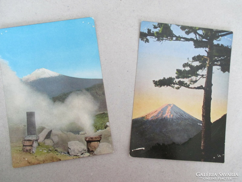 Japanese picture postcards from the 1950s: Mount Fuji and its surroundings from various angles