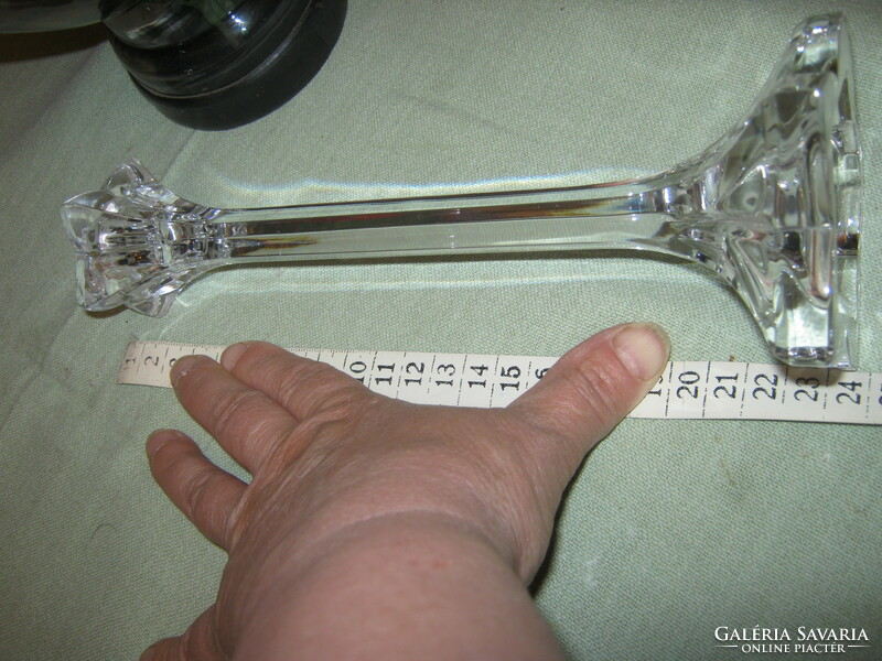 Crystal flower glass candle holder