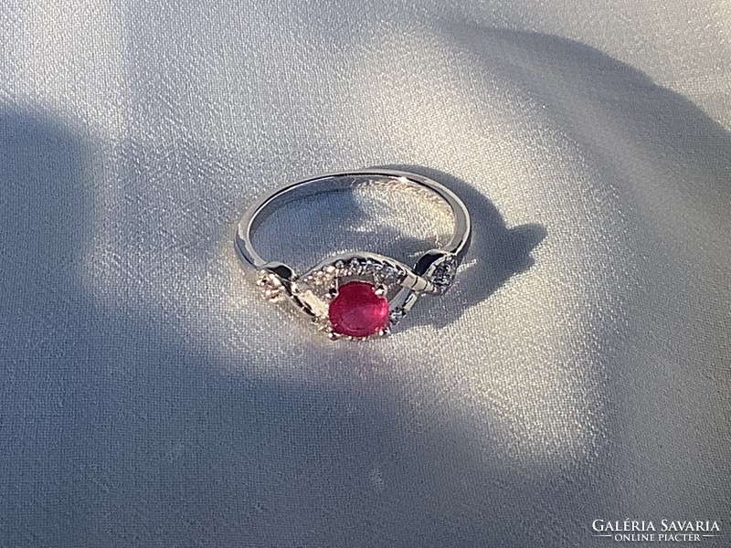 Ruby ring, silver 925