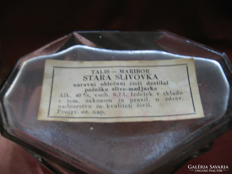 Retro STARA SLIVOVKA  TALIS -Maribor szikla forma üvegek 1963