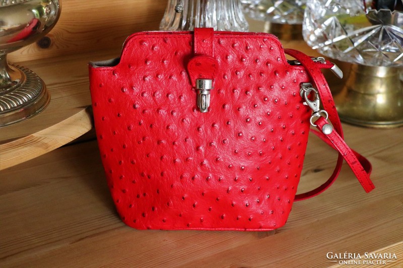 Ostrich leather bag