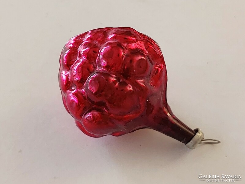 Old glass Christmas tree decoration raspberry glass decoration red fruit