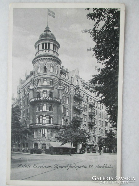 Picture postcard from Stockholm, 1935. (Hotel excelsior)