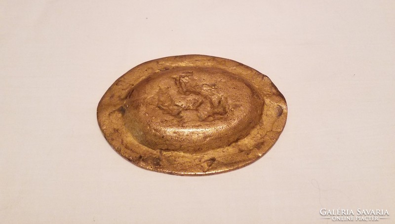 Copper cast ashtray