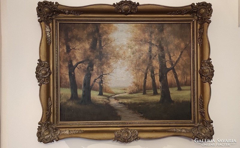 Antique oil painting - signed