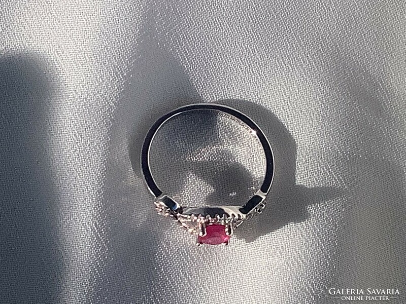 Ruby ring, silver 925