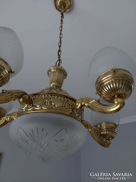 Brass chandelier