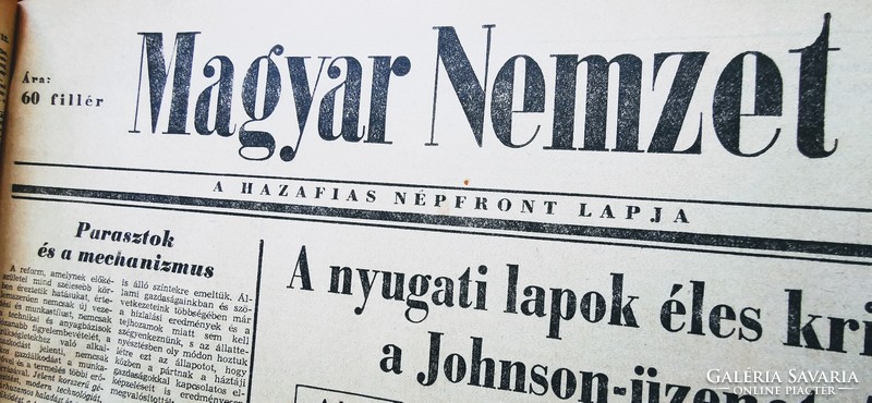 1965 November 26 / Hungarian nation / birthday!? Original newspaper! No.: 23541