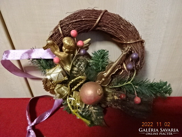 Christmas door decoration wreath, diameter 16 cm. He has! Jokai.