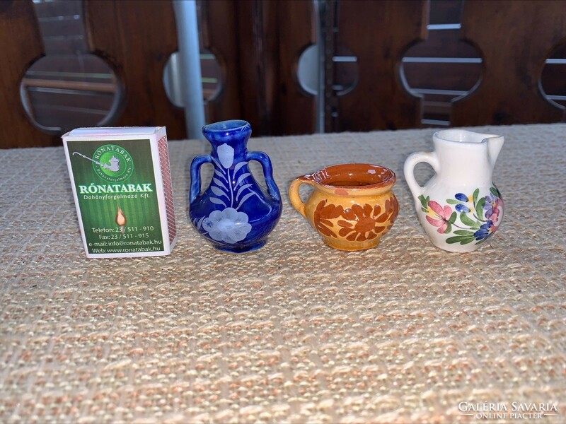 Miniature folk ceramics for dollhouses, dollhouse accessories