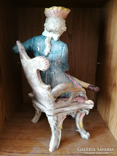 A pair of monumental-sized porcelain statues from the early 1900s.