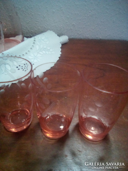 Old pink wine set