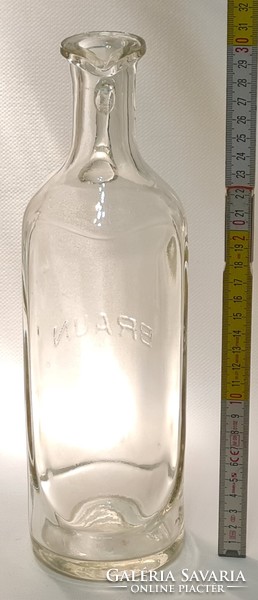 "Braun 1 L" St. Hubertus, Mocca színtelen likőrösüveg (2416)