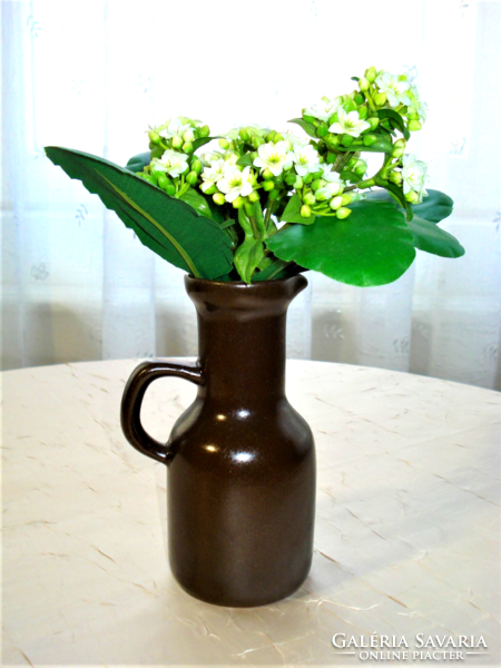 Retro majolica jug and vase with handles from Városlód