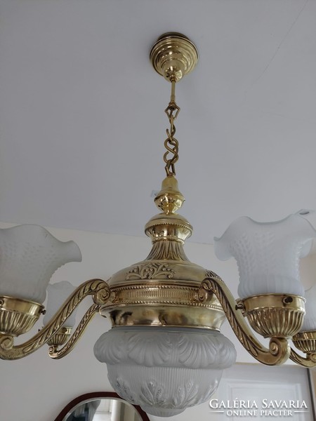 Brass chandelier