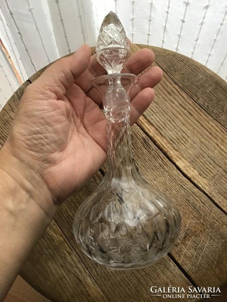 Antik kristály üveg likőrös palack