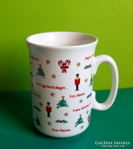 Karácsonyi mintás - kávés - teás csésze, bögre