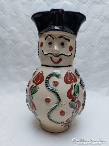 Old folk ceramic mash jug jar 24 cm