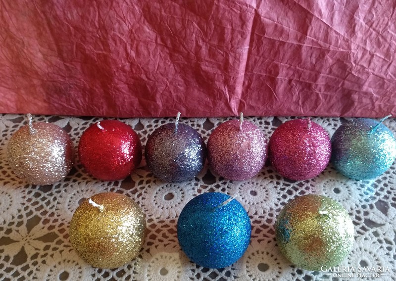 Sphere candle handmade product glitter 6 cm, recommend!