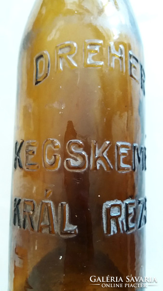 Beer bottle with old beer bottle with inscription dreher král