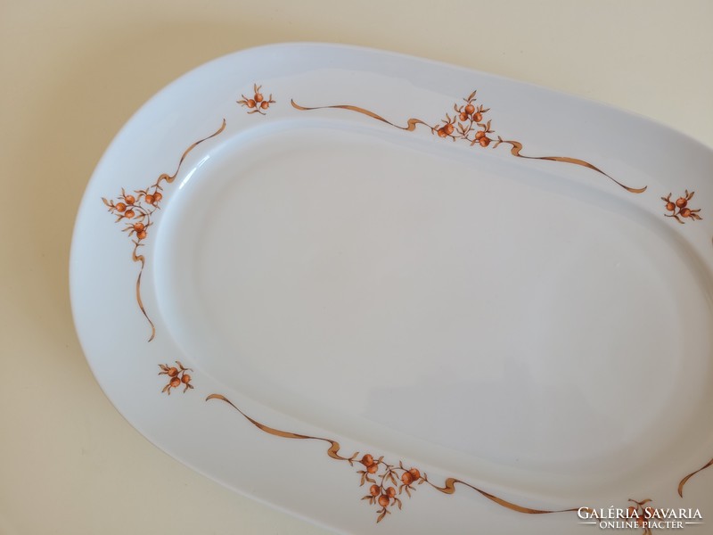 Retro nagy 35,5 cm Alföldi porcelán tál hecsedli bogyó mintás kínáló